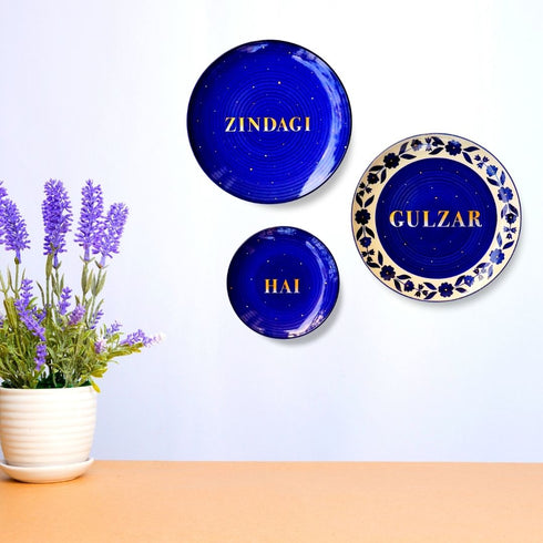 Zindagi Gulzar Hai Wall Hanging Home Decor Wall Plates - Shop Exclusively at TheMilestonesStudio.com . Free All India Shipping