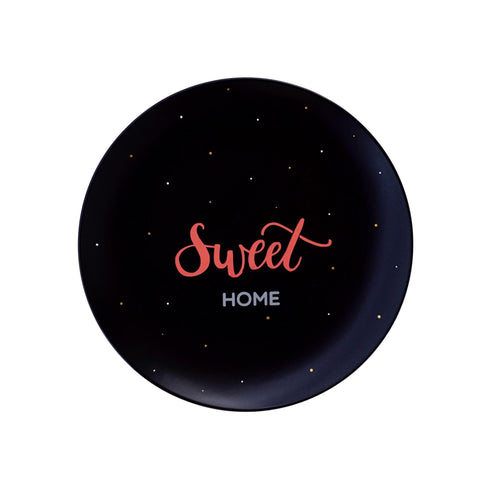 Wall Plate - Sweet Home - Black and Pink - Home Decor - Wall Accessories - House Warming Gift - All India Free Shipping - Buy Online