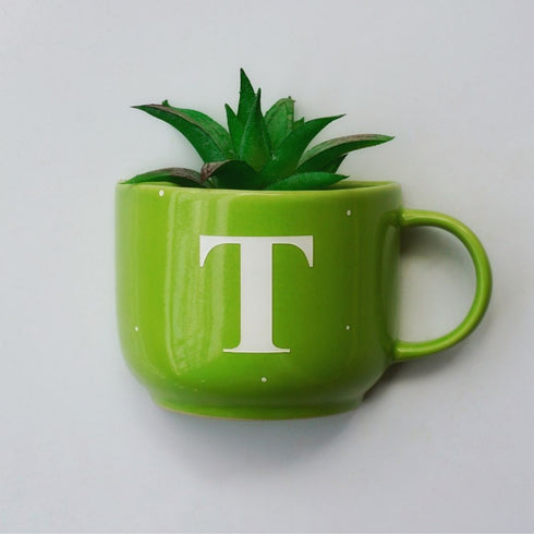 Monogram Cup Planters | Table Accessories | Personalised Gift | Wall Decor