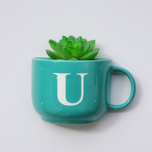 Monogram Cup Planters | Table Accessories | Personalised Gift | Wall Decor