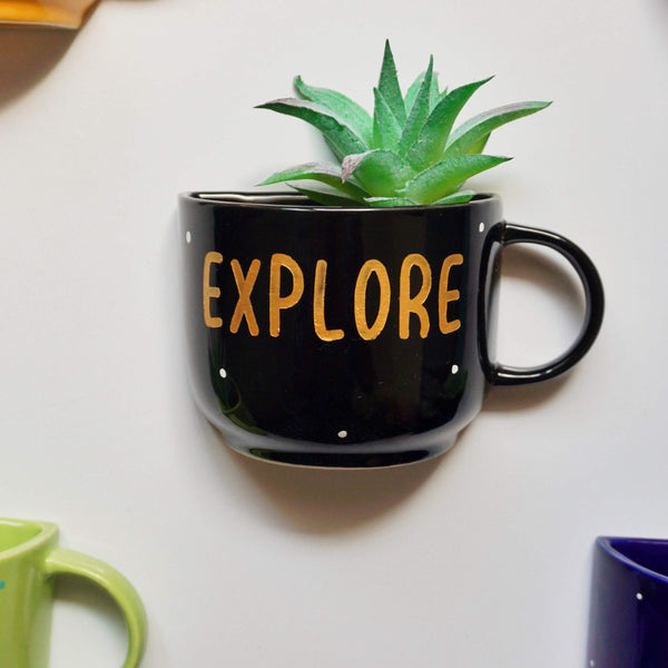 Wall Decor - Home Decor - Artificial Succulent Planter - Home Office Accessories - Study Room Decor - Personalised Love Gift - Explore - Buy Online India - Free Shipping