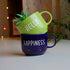 Hello Happiness Cup Planter set - Mug Planters - Wall Garden Decor - Balcony Decor - Small Planters - Small Pot - Plant Lover Gift - Buy Online India - Free Shipping