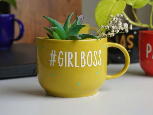 Wall Decor - Home Decor - Succulent Holder - Small Planters - Home Office Decor - Desk Decor - Girl Boss Decor - Feel Good Gift - Buy Online India - Free Shipping