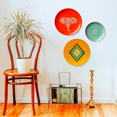 Entrance Wall Decor Plate Set | Gallery Wall Decor for Home Entrance | House Warming Gift for Families | buy online India