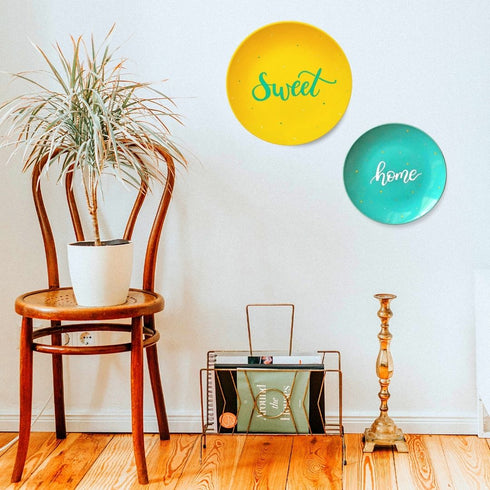 Sweet Home Wall Plate Set | Hand Lettered Home Decor | Personalised Gift