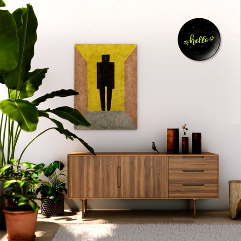 Wall Decor over Cabinet - Hello Sign Decor - Living Room Wall Plate Home Decor - House warming gift - Console Decor - Office Decor - Buy Online India - Free Delivery