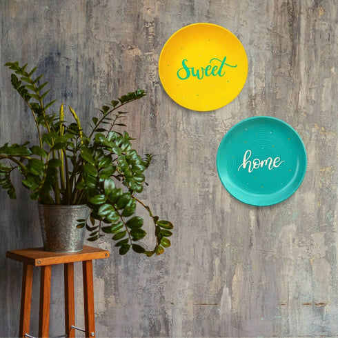 Sweet Home Wall Plate Set | Hand Lettered Home Decor | Personalised Gift
