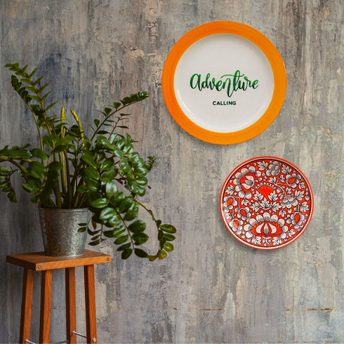 Wall Plate Decor - Gallery Wall Decor - Adventure Calling Home Decor - Console Wall Decor - Home Office Decor - Wall Plate Set - Buy Online India - Free Delivery