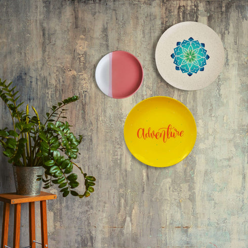 Wall Plate Decor - Gallery Wall Decor - Adventure Home Decor - Console Wall Decor - Home Office Decor - Wall Plate Set - Buy Online India - Free Delivery