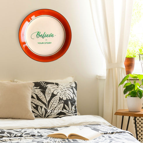 Wall Decor - Wall Plate In Bedroom - Believe - Home Office Decor - Birthday Gift - Buy Online India - Free Shipping