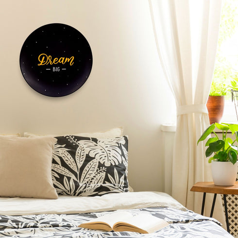 Wall Decor - Wall Plate In Bedroom - Dream Big - Home Office Decor - Birthday Gift - Buy Online India - Free Shipping