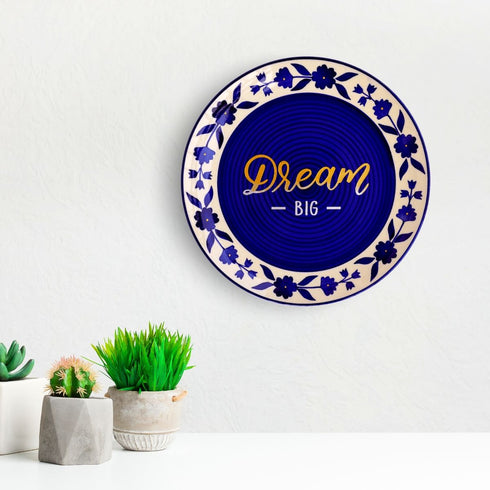 Wall Plate Decor - Dream Big Sign - Home Decor - Home Office Decor - Study Room Decor - Workspace Decor - Bookshelf Decor - Console Decor - Studio Decor - Buy Online India - Free Shipping