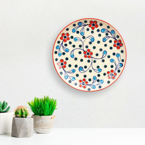 Wall Plate Decor - Floral Gallery Wall Decor - Home Decor - Console Wall Decor - Home Office Decor - Wall Plate Set - Buy Online India - Free Delivery