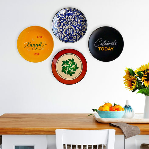 Wall Plate Decor - Dining Room Wall Decor - Celebrate Home Decor - Console Wall Decor - Home Office Decor - Wall Plate Set - Buy Online India - Free Delivery