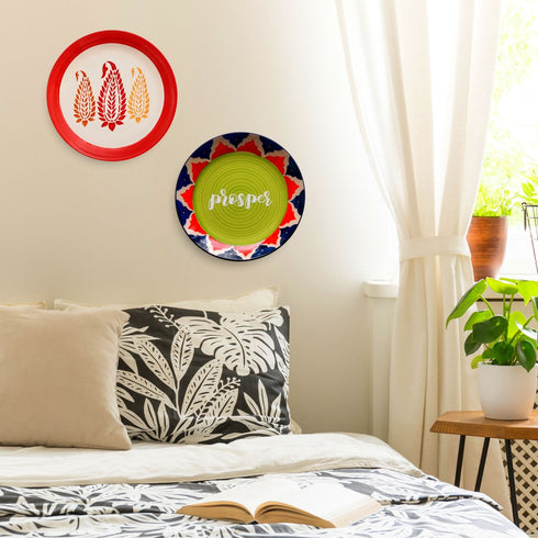 Wall Decor - Wall Plate In Bedroom - Prosper - Wedding Gift - House Warming Gift - Birthday Gift -Home Decor Buy Online India - Office Decor Free Shipping