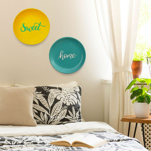 Sweet Home Wall Plate Set | Hand Lettered Home Decor | Personalised Gift
