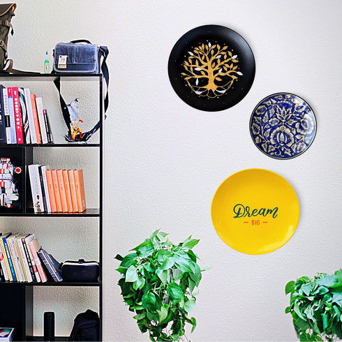 Wall Plate Decor - Dream Big Home Decor - Home Office Decor - Study Room Decor - Workspace Decor - Bookshelf Decor - Buy Online India - Free Shipping