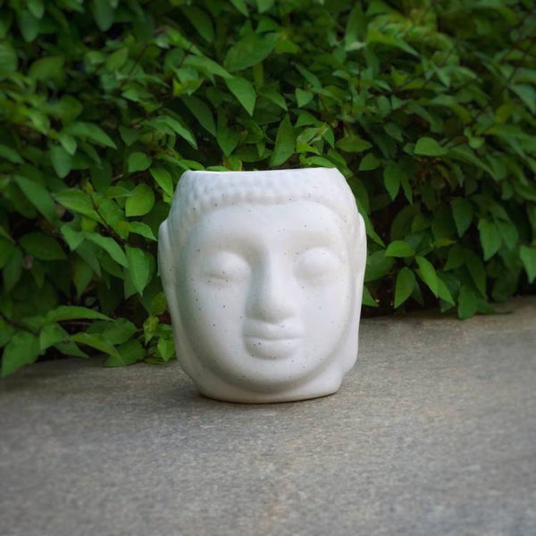 White Buddha Planter - 1 Pair