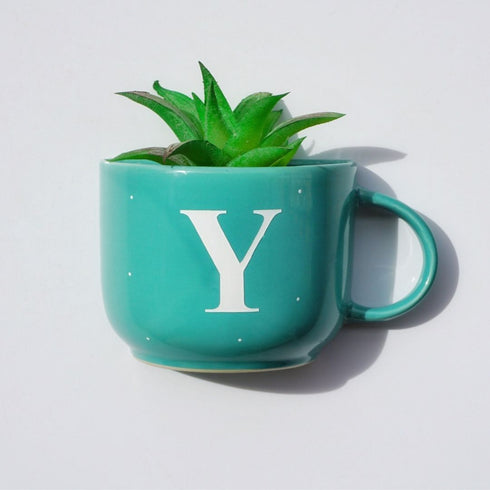 Monogram Cup Planters | Table Accessories | Personalised Gift | Wall Decor