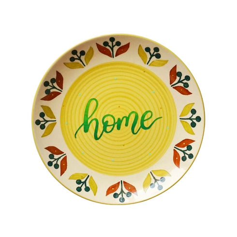 Home | Wall Plate | Hand Lettered Decor | House Warming Gift