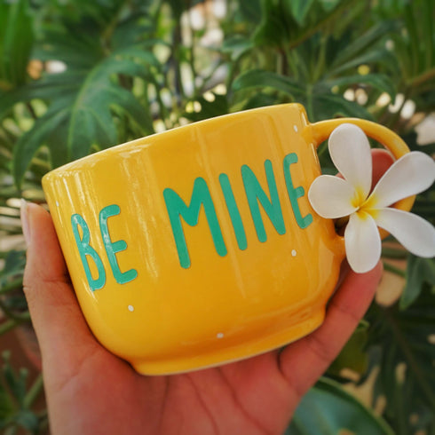 Wall Decor - Home Decor Gift - Artificial Succulent Planter - Home Office Accessories - Personalised Love Gift - Yellow- Be Mine - Buy Online India - Free Shipping