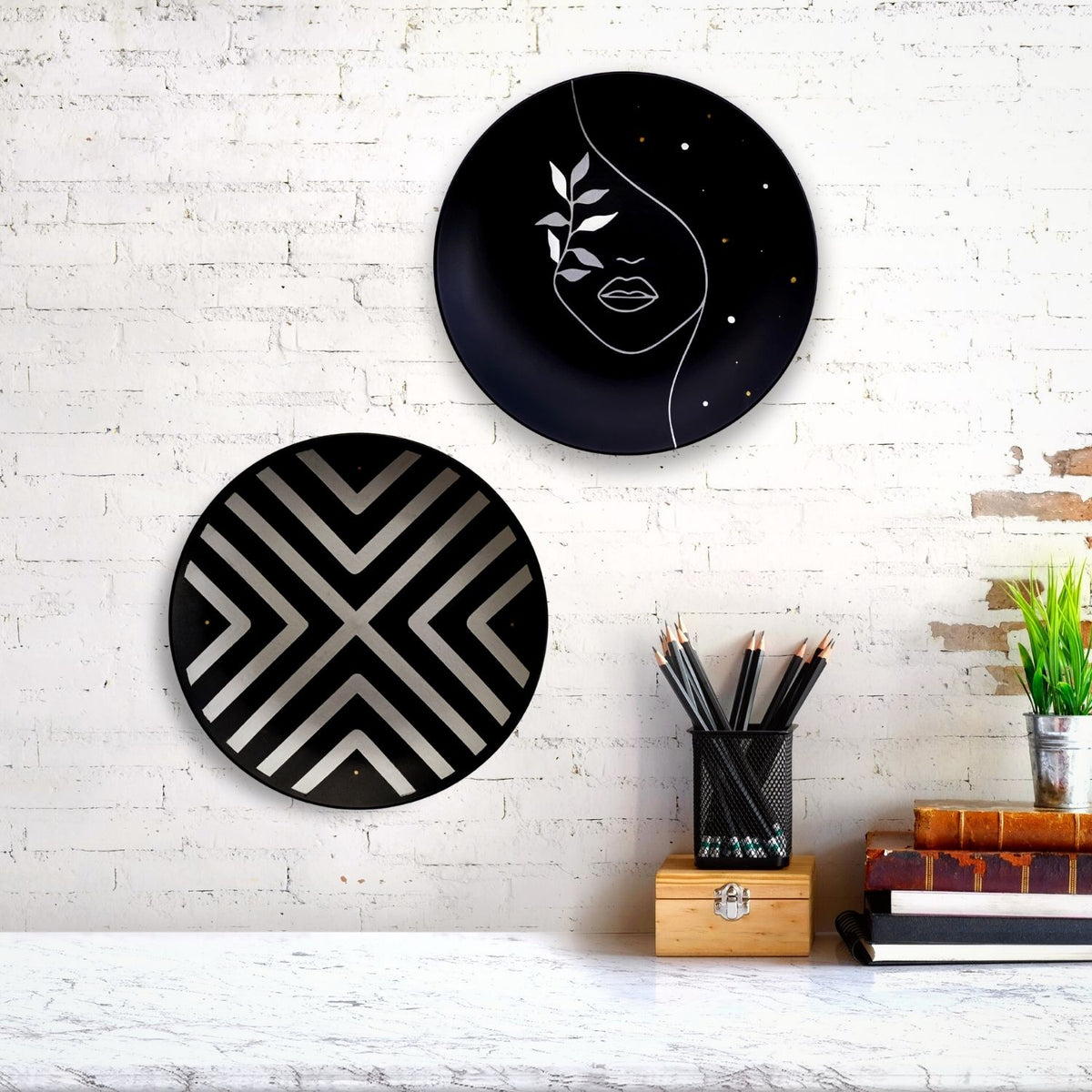 Black Beauty Wall Plate Set Wall Hanging Decoration Ideas Home Decor  Gift