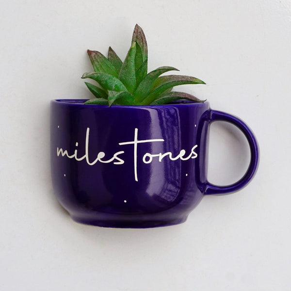 Milestones | Ceramic Wall Planter | Table Accessory | Personalised Gift | Home Decor