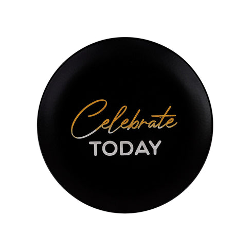 Black Wall Plate - Celebrate Today Sign - - Special Gift for Him - Anniversary Gift - Birthday Gift - Feel Good Home Decor - Buy Online India - Free Shipping