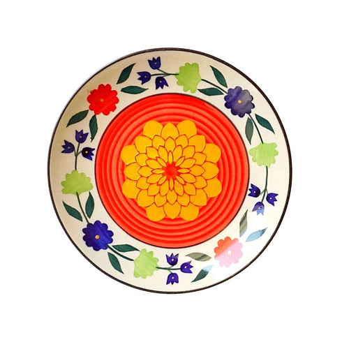 Chrysanthemum Garden | Wall Plate | Home Decor and Hand Painted Gift