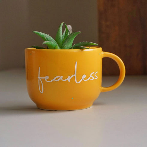 Fearless | Ceramic Wall Planter | Table Accessory | Personalised Gift | Home Decor