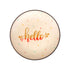 Beige Wall Plate - with Gold Pink Hand Lettered Hello - Unique Home Decor & Gift Idea - All India Free Shipping - Buy Online
