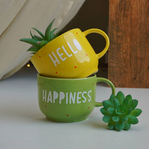 Outdoor Wall Planters - Hello Happiness Cup Planters - Buy Online India - Free Shipping