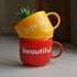 Life is Beautiful | Ceramic Wall Planter | Table Accessory | Personalised Gift | Home Decor