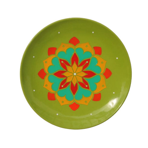 Colorful mandala wall art - lotus mandala wall plate - pastel wall plate decor - buy online india