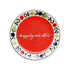 Wall Plate - Bright Floral Red - Happily Ever After - Hand Lettered - Personalised Wedding Gift - Feel Good Home Decor