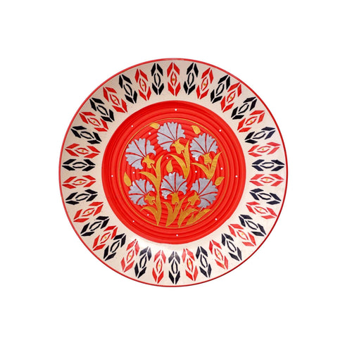 Red Rays Wall Plate Set of Two | Home Decor & Gift